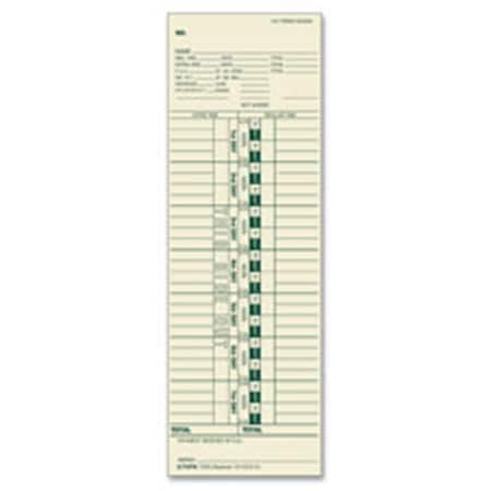 Awesome Audio Time Card - Manila - Weekly - 3.5 in. x 10.5 in., 500PK AW3198244